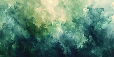 AI generated Abstract green watercolor background photo