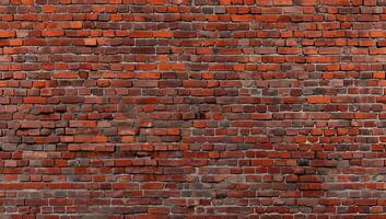 AI generated Red brick wall texture background photo