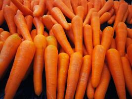 Bunch of fresh carrot in full background photo