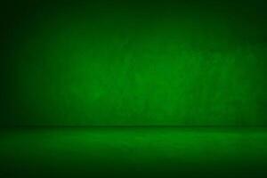 green and dark gradient studio and interior background to present product photo
