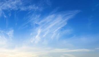 blue sky with white cloud landscape background photo