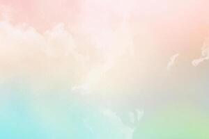 soft cloud and sky with pastel gradient color and grunge paper texture, abstract nature background photo