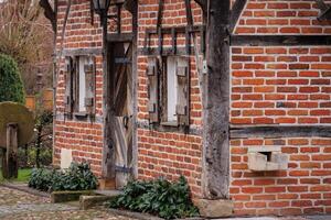 old house and church in westphalia photo