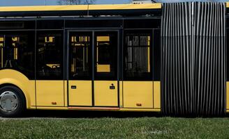 Yellow public bus photo