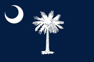 The official current flag of South Carolina USA state. State flag of South Carolina. Illustration. photo