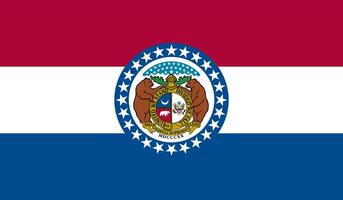 el oficial Actual bandera de Misuri Estados Unidos estado. estado bandera de Misuri. ilustración. foto