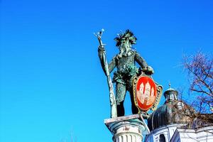 Wilder Mann Wild Man statue near the Grosses Festspielhaus in Salzburg, Austria Europe. photo