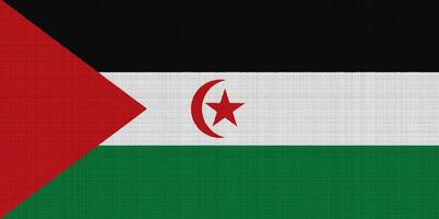 Flag of Western Sahara on a textured background. Concept collage. photo