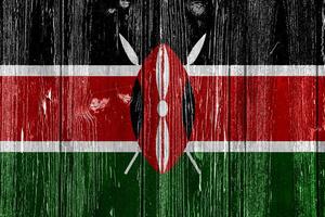 bandera de república de Kenia en un texturizado antecedentes. concepto collage. foto
