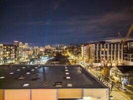 View of Portland at night from a high point in the city. photo