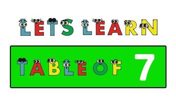 livello 7. testo Messaggio cartone animato testo animato alfabeti video. video
