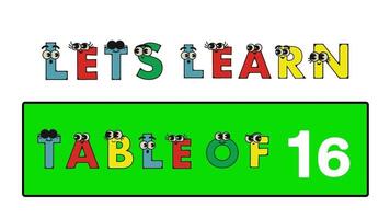 nivå 16. text meddelande tecknad serie text animerad alfabet video. video