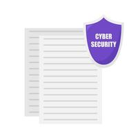 cyber security document illustration vector