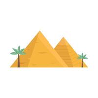 pyramid with palm tree illustration vector