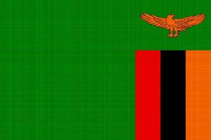 Flag of Republic of Zambia on a textured background. Concept collage. photo