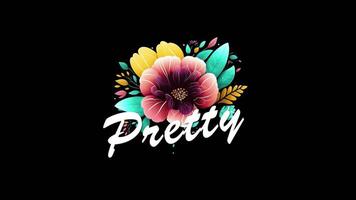 pretty flower logo design video