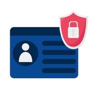 cyber security id card illustration vector