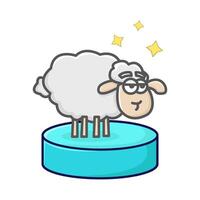 sheep in stage illustration vector