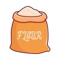 flour in bag illustration vector