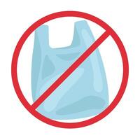 no plastic illustration vector