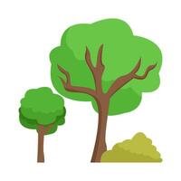 tree with grass green illustration vector