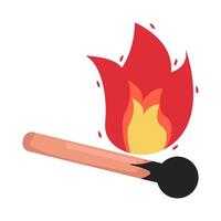 fire in match illustration vector
