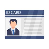 id card blue illustration vector