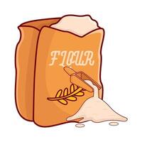 flour in box with scope flour illustration vector