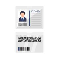 id card with code id card illustration vector