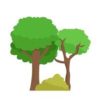 tree with grass green illustration vector