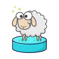 sheep in stage illustration vector