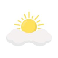 sun summer with cloud illustration vector