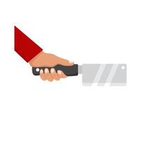 knife in hand illustration vector