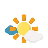 sun with  cloud illustration vector