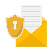 cyber security mail illustration vector