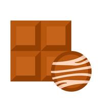 chcolate melt in chocolate bar with cookies illustration vector