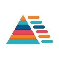 pyramid trafic chart illustration vector