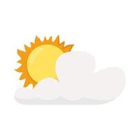 sun summer with cloud illustration vector