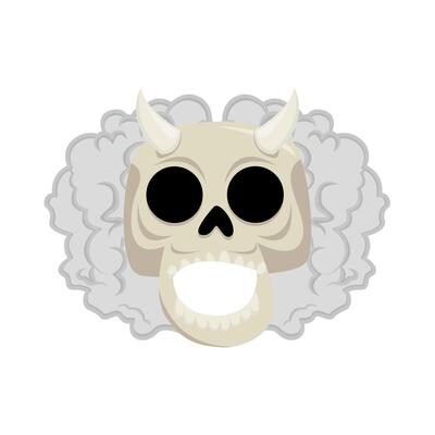 skull with smoke illustration