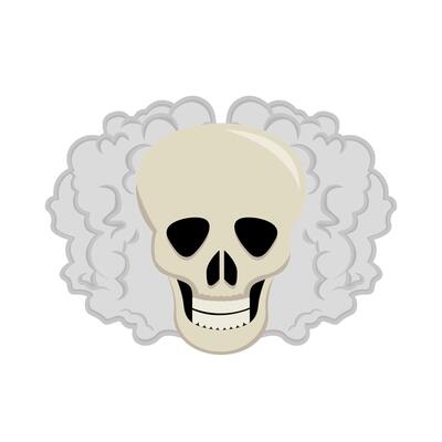 skull with smoke illustration