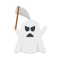 ghost with ax illustration vector