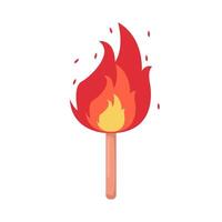 torch fire illustration vector