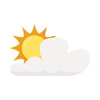 sun summer with cloud illustration vector