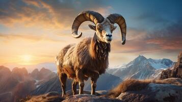 AI generated ibex high quality image photo