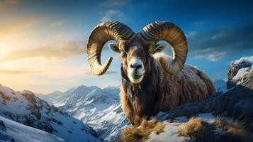 AI generated ibex high quality image photo