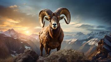 AI generated ibex high quality image photo