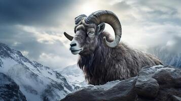 AI generated ibex high quality image photo