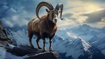 AI generated ibex high quality image photo