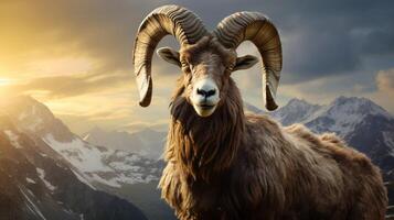 AI generated ibex high quality image photo