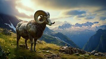 AI generated ibex high quality image photo